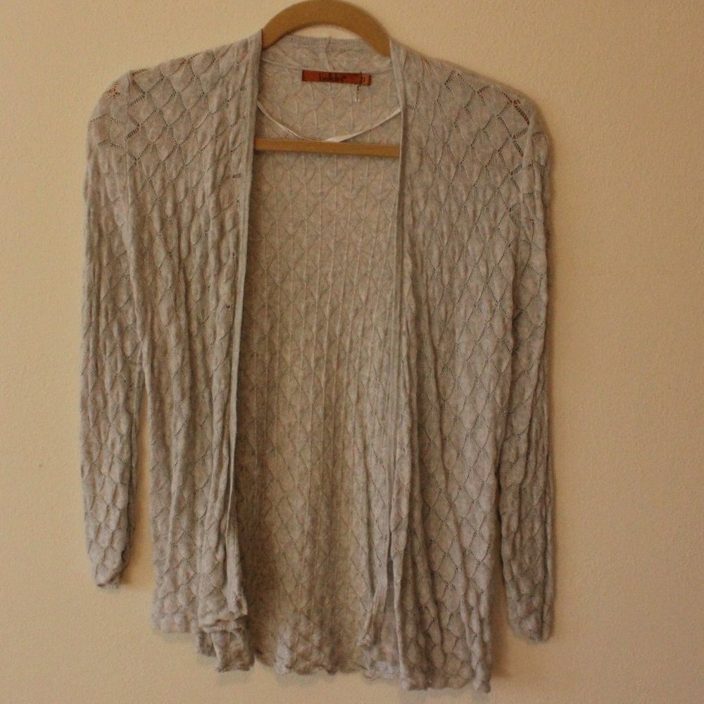 Belldini Gray Patterned Sweater Cover-Up